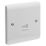 Crabtree Instinct 1-Gang Master Telephone Socket White