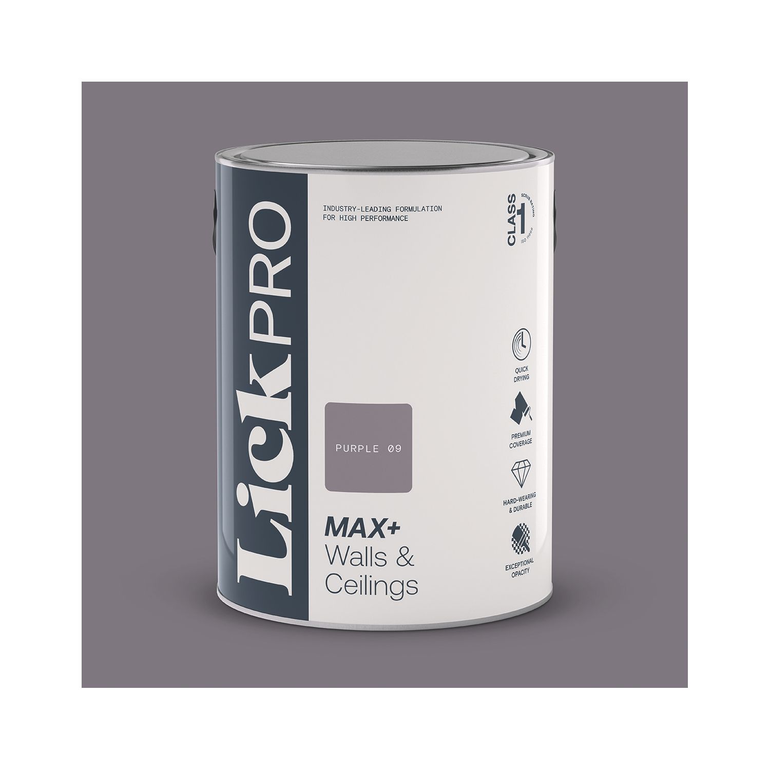 LickPro Max+ 5Ltr Purple 09 Matt Emulsion Paint (831JY)