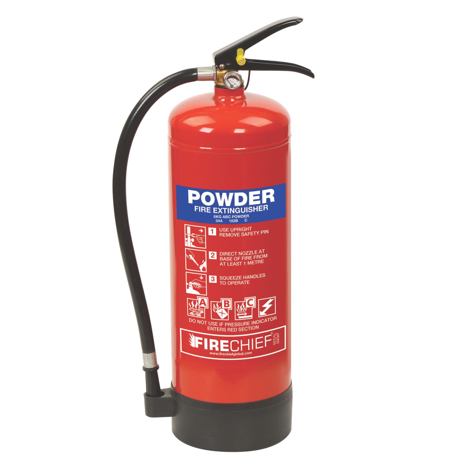 Firechief CXP6 Dry Powder Fire Extinguisher 6kg (831KW)