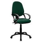 Nautilus Designs Java 300 Medium Back Task/Operator Chair Fixed Arms Green