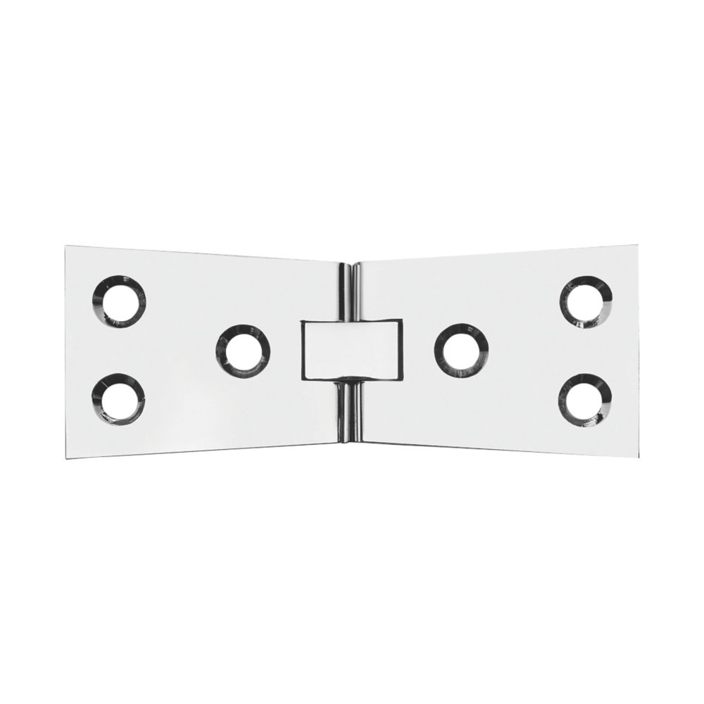 Polished Chrome Counter Flap Hinges 38mm x 102mm 2 Pack Screwfix