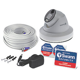 Swann Enforcer SWPRO-1080DER-EU White Wired 1080p Indoor & Outdoor Dome Add-On Camera for Swann DVR CCTV Kit