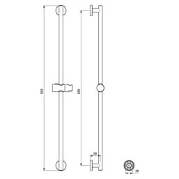 Ideal Standard Idealrain Slide Rail Chrome 900mm