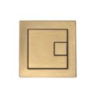 Square Dual-Flush Flush Button Brushed Brass