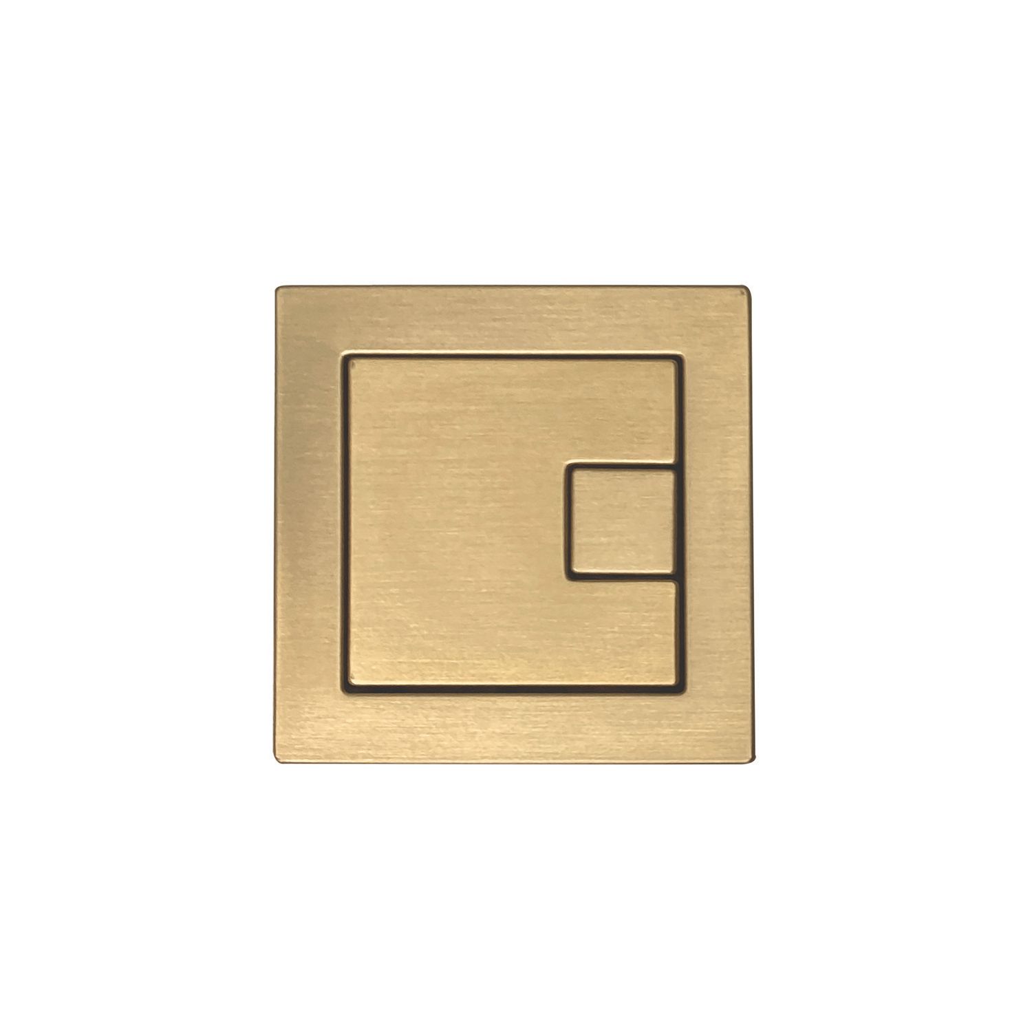 Square Dual-Flush Flushing Button Brushed Brass (831RM)
