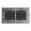 Contactum Lyric 10AX 6-Gang 2-Way Light Switch  Brushed Steel with White Inserts