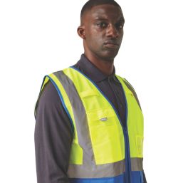 Regatta Pro Executive Hi-Vis Vest Yellow/Royal Blue 2X Large 47" Chest