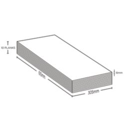 Kraus Stanhope Grey Tile-Effect LVT  Flooring 2.23m²