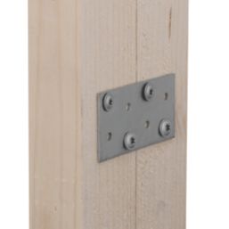 Magnodur Nailing Plates Silver 80mm x 40mm x 2mm 10 Pack