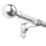 Rothley Brushed Stainless Steel Extendable Curtain Pole w/ Orb Finials 28mm x 165-300cm