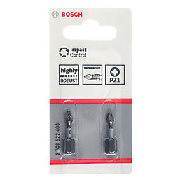 Bosch  1/4" 25mm Hex Shank PZ1 Impact Control Screwdriver Bits 2 Pack