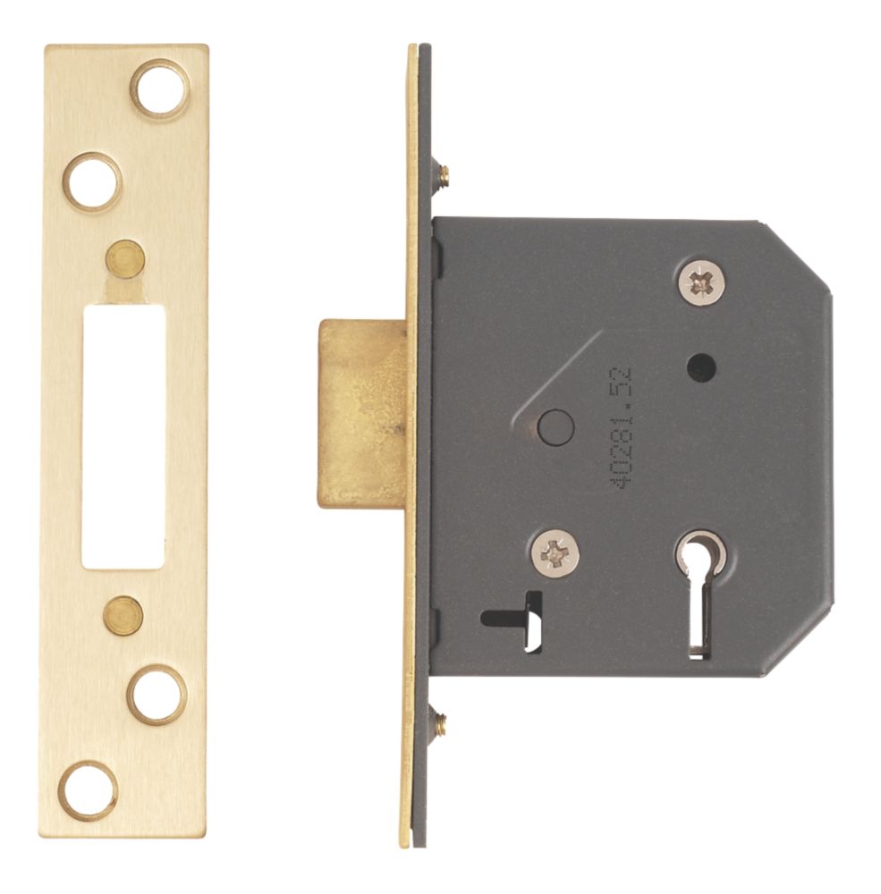 Yale 5 Lever Polished Brass 5-lever Mortice Deadlock 64mm Case - 45mm 