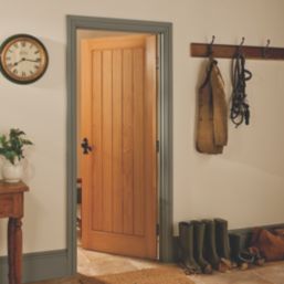 Jeld-Wen Oregon Unfinished Oak Veneer Wooden Cottage Internal Door 1981 x 838mm