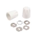 Essentials 20-24mm White Radiator Valve Cap Kit 2 Pack