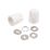 Essentials 20-24mm White Radiator Valve Cap Kit 2 Pack