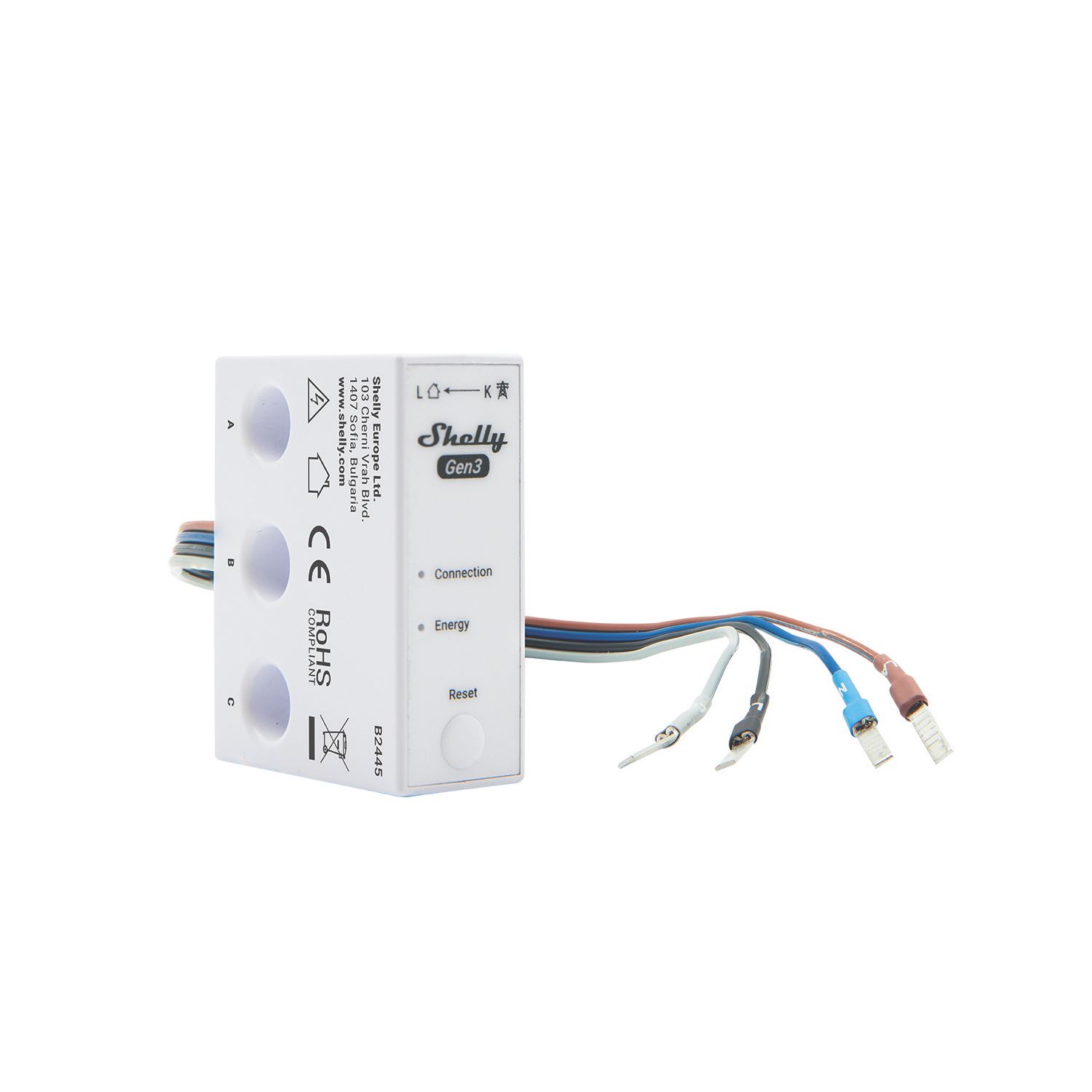 Shelly 3EM-63W 3-Phase Energy Meter (832AG)