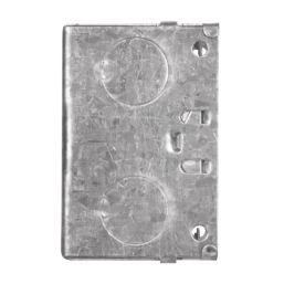 Tower  2-Gang Galvanised Steel  Knockout Back Box 47mm