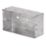 Tower  2-Gang Galvanised Steel  Knockout Back Box 47mm
