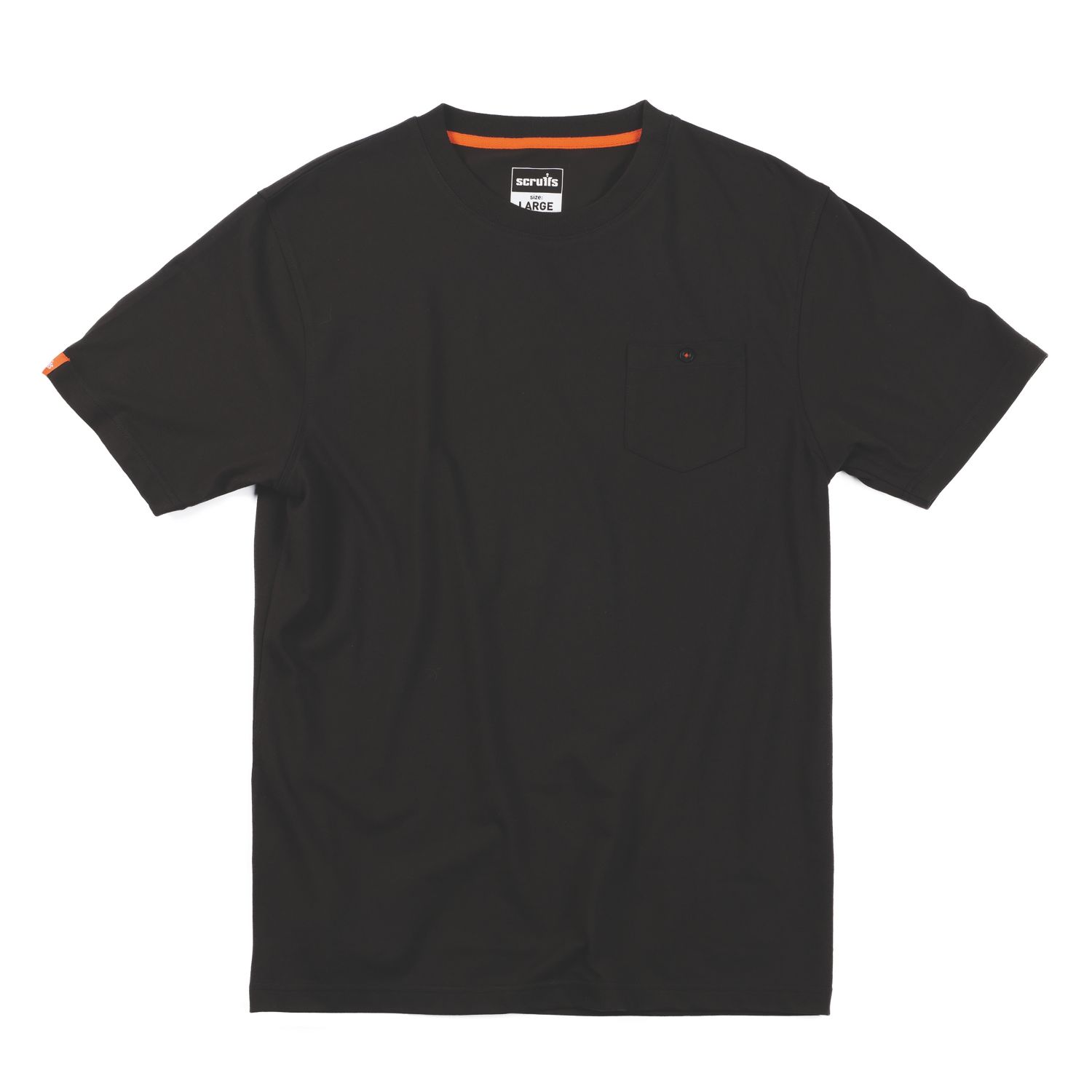 Scruffs Eco Worker Pocket Short Sleeve T-Shirt Black Medium 39-41" Chest (832EJ)