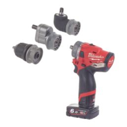 Milwaukee M12 FPDXKIT-602X FUEL 12V 2 x 6.0Ah Li-Ion RedLithium Brushless Cordless 6-in-1 Combi Drill