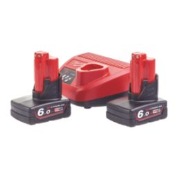 Milwaukee M12 FPDXKIT-602X FUEL 12V 2 x 6.0Ah Li-Ion RedLithium Brushless Cordless 6-in-1 Combi Drill