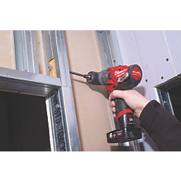 Milwaukee M12 FPDXKIT-602X FUEL 12V 2 x 6.0Ah Li-Ion RedLithium Brushless Cordless 6-in-1 Combi Drill