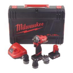 Milwaukee M12 FPDXKIT-602X FUEL 12V 2 x 6.0Ah Li-Ion RedLithium Brushless Cordless 6-in-1 Combi Drill