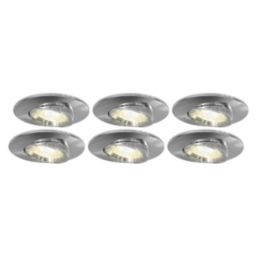 4lite  Tilt  Fire Rated LED Smart Downlights Chrome 5W 440lm 6 Pack