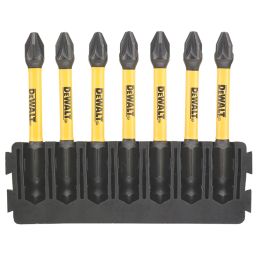 DeWalt Flextorq 6.35mm 57mm Hex Shank PZ2 Screwdriver Bits 7 Pieces