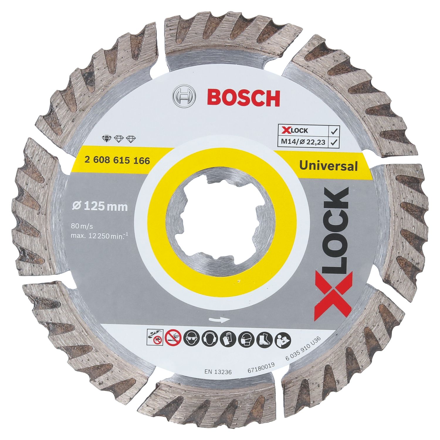 Bosch X-Lock Masonry Diamond Cutting Disc 125mm (832HJ)