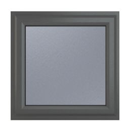 Crystal  Top Opening Obscure Triple-Glazed Casement Anthracite on White uPVC Window 820mm x 820mm
