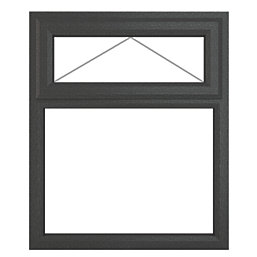 Crystal  Top Opening Clear Double-Glazed Casement Anthracite on White uPVC Window 905mm x 1040mm