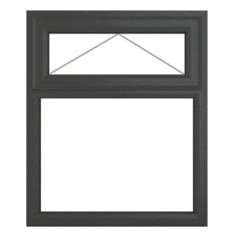 Crystal  Top Opening Clear Double-Glazed Casement Anthracite on White uPVC Window 905mm x 1040mm