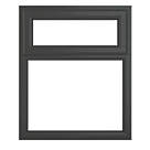 Crystal  Top Opening Clear Double-Glazed Casement Anthracite on White uPVC Window 905mm x 1040mm