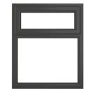 Crystal  Top Opening Clear Double-Glazed Casement Anthracite on White uPVC Window 905mm x 1040mm