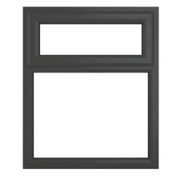 Crystal  Top Opening Clear Double-Glazed Casement Anthracite on White uPVC Window 905mm x 1040mm