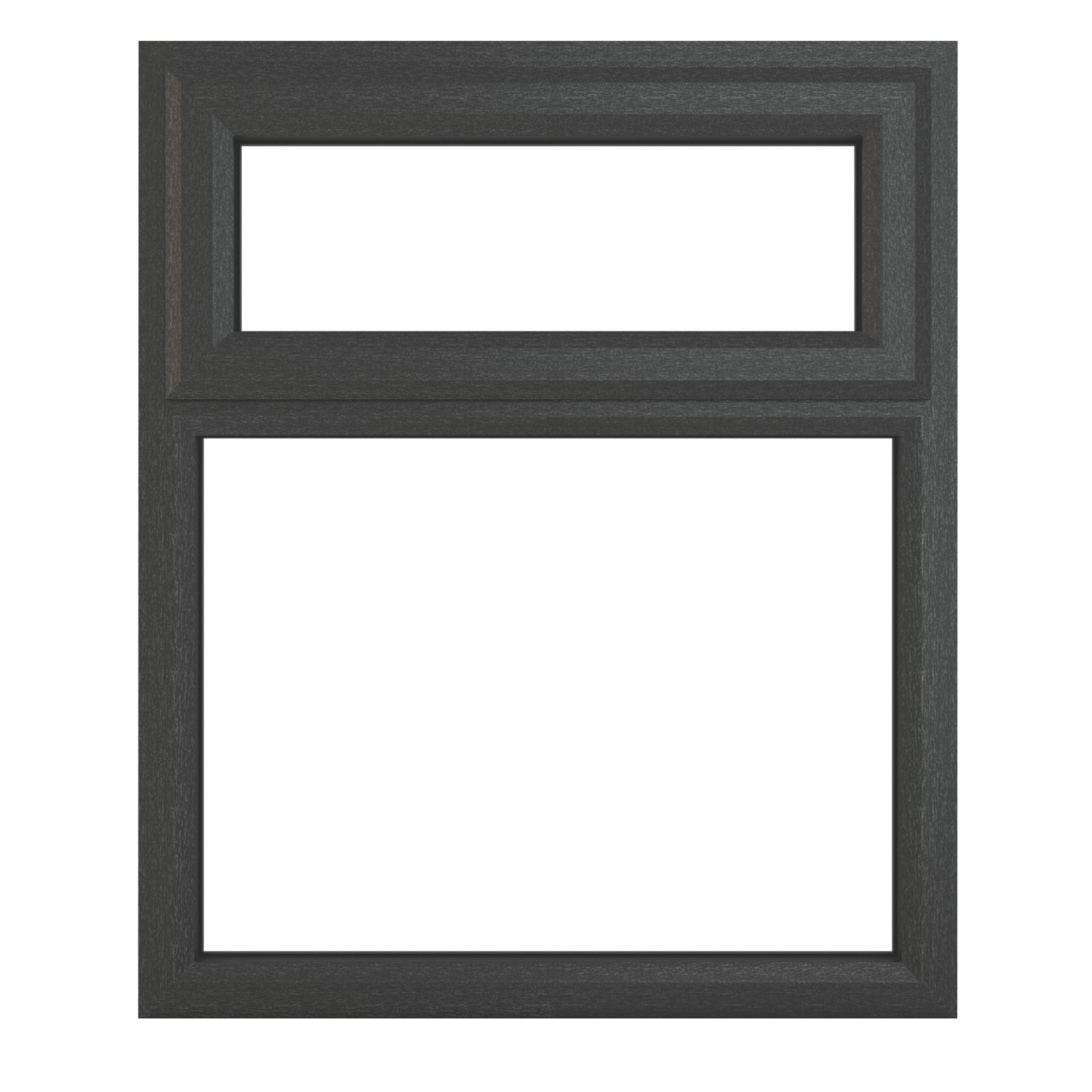 Crystal Top Opening Clear Double-Glazed Casement Anthracite on White uPVC Window 905mm x 1040mm (832JP)