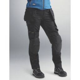 Snickers 6247 Womens Stretch Trousers  Black Size 12 31" L