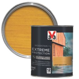V33 750ml Light Oak Satin Solvent-Based Exterior Wood Stain