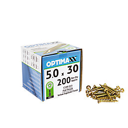 Optimaxx  PZ Countersunk  Wood Screws 5mm x 30mm 200 Pack
