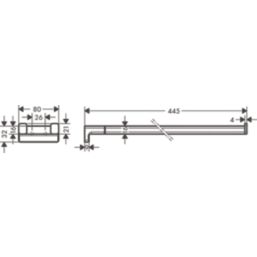 Hansgrohe AddStoris Twin-Handle Towel Holder Brushed Bronze 80mm x 445mm x 32mm