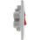 British General Nexus Metal 45A 1-Gang DP Cooker Switch & 13A DP Switched Socket Brushed Steel with LED with White Inserts