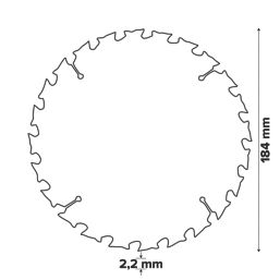 Erbauer  Wood TCT Saw Blade 184mm x 30mm 24T