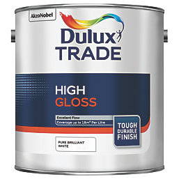 Dulux Trade  High Gloss Pure Brilliant White Trim Paint 2.5Ltr