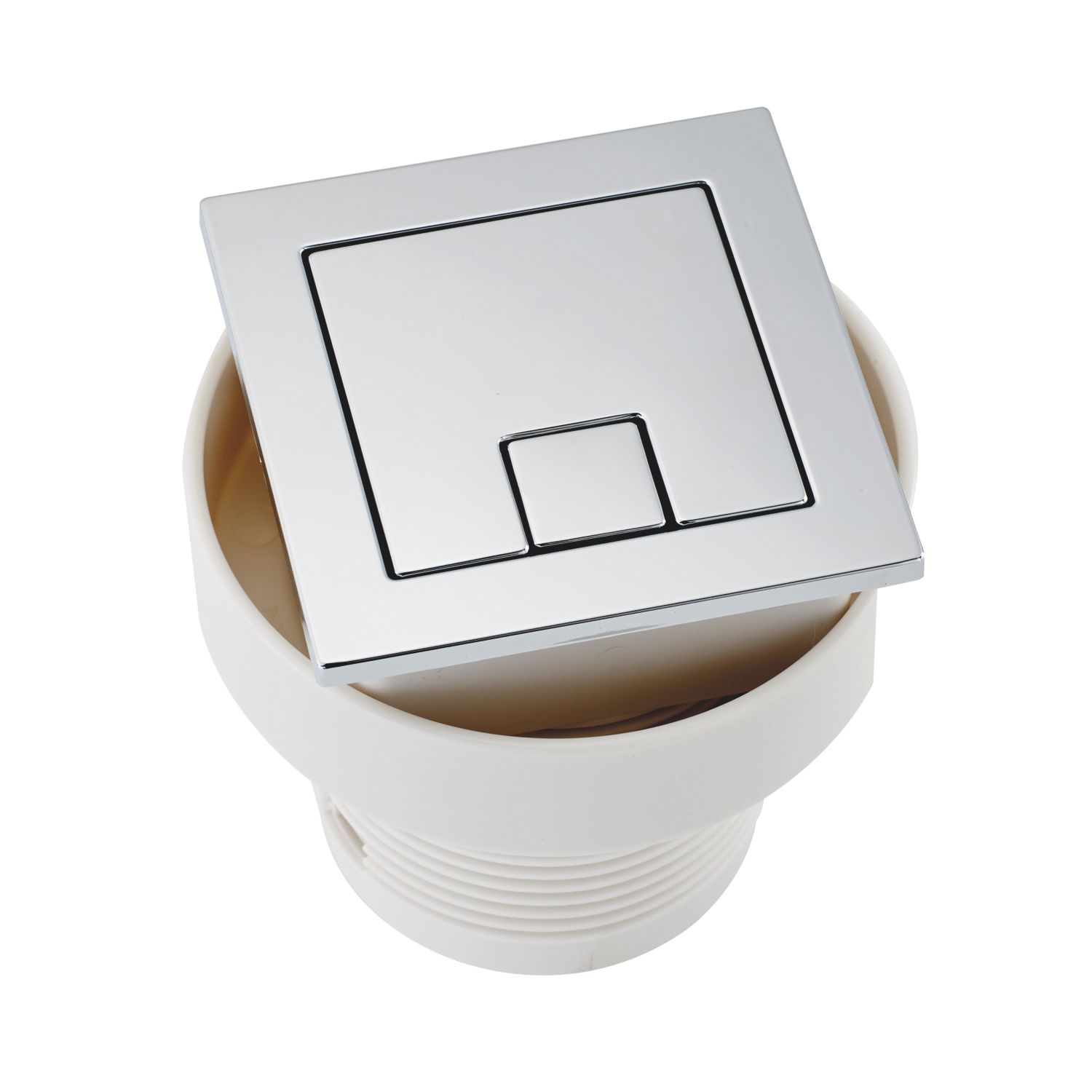 Highlife Bathrooms Dual-Flush Square Push Button Chrome (833HL)