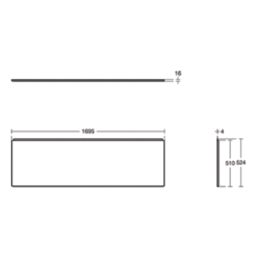 Ideal Standard Unilux Front Bath Panel 1695mm White