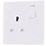 British General 800 Series 13A 1-Gang DP Switched Socket White