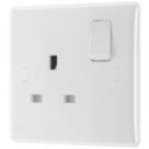 British General 800 Series 13A 1-Gang DP Switched Socket White