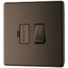 LAP  13A Switched Fused Spur  Black Nickel