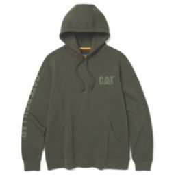 CAT Trademark Hoodie  Sweat Shirt Green X Large 44-46" Chest